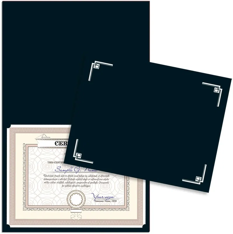Custom Linen Certificate Folders — view 5