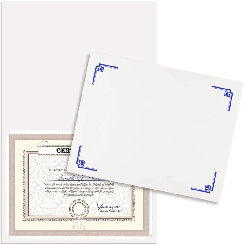 Custom Linen Certificate Folders — view 8