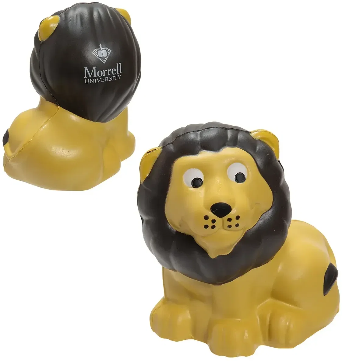 Lion Stress Reliever, a promotional custom squeeze toy molded as a proud lion with printable logo space