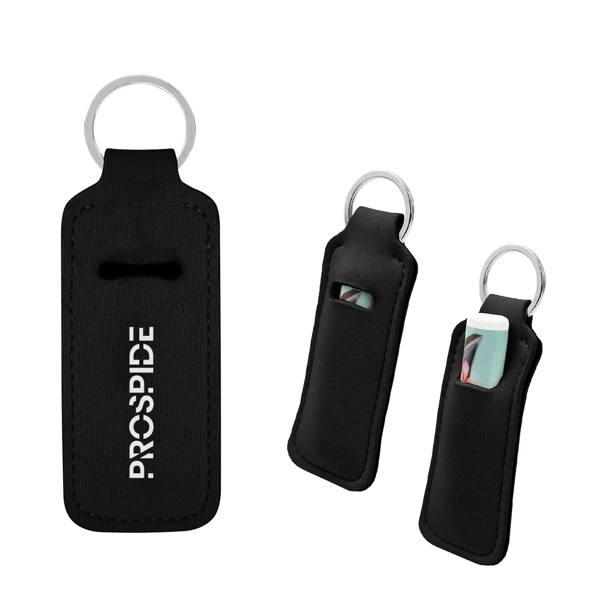 Clipped to a purse strap for quick access