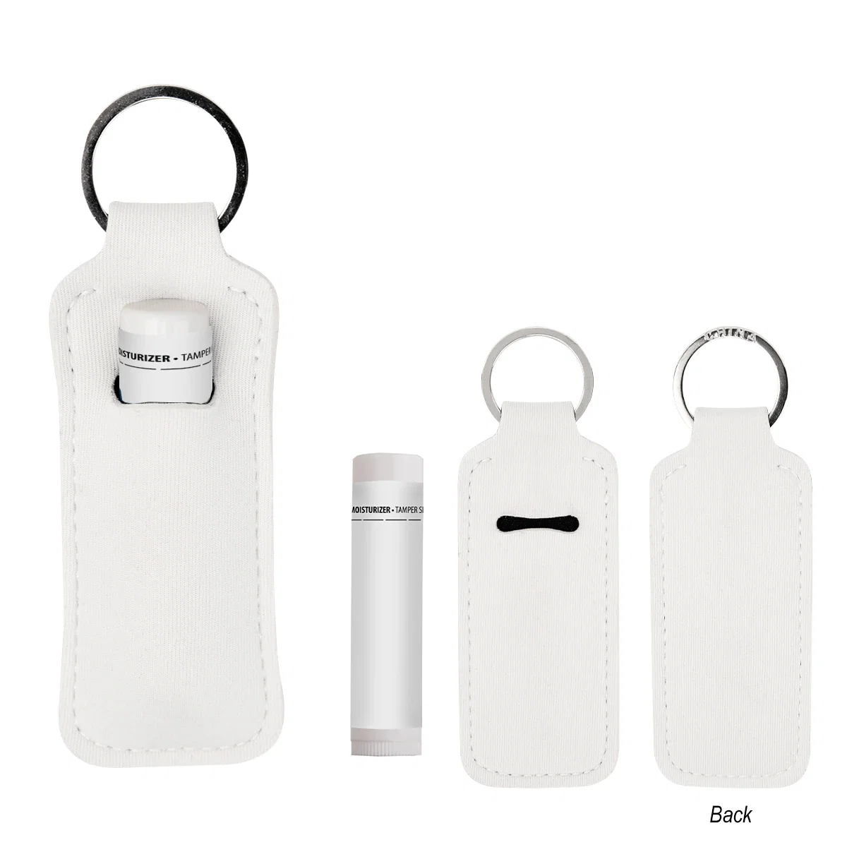 Cream colored holder displayed beside the moisturizer