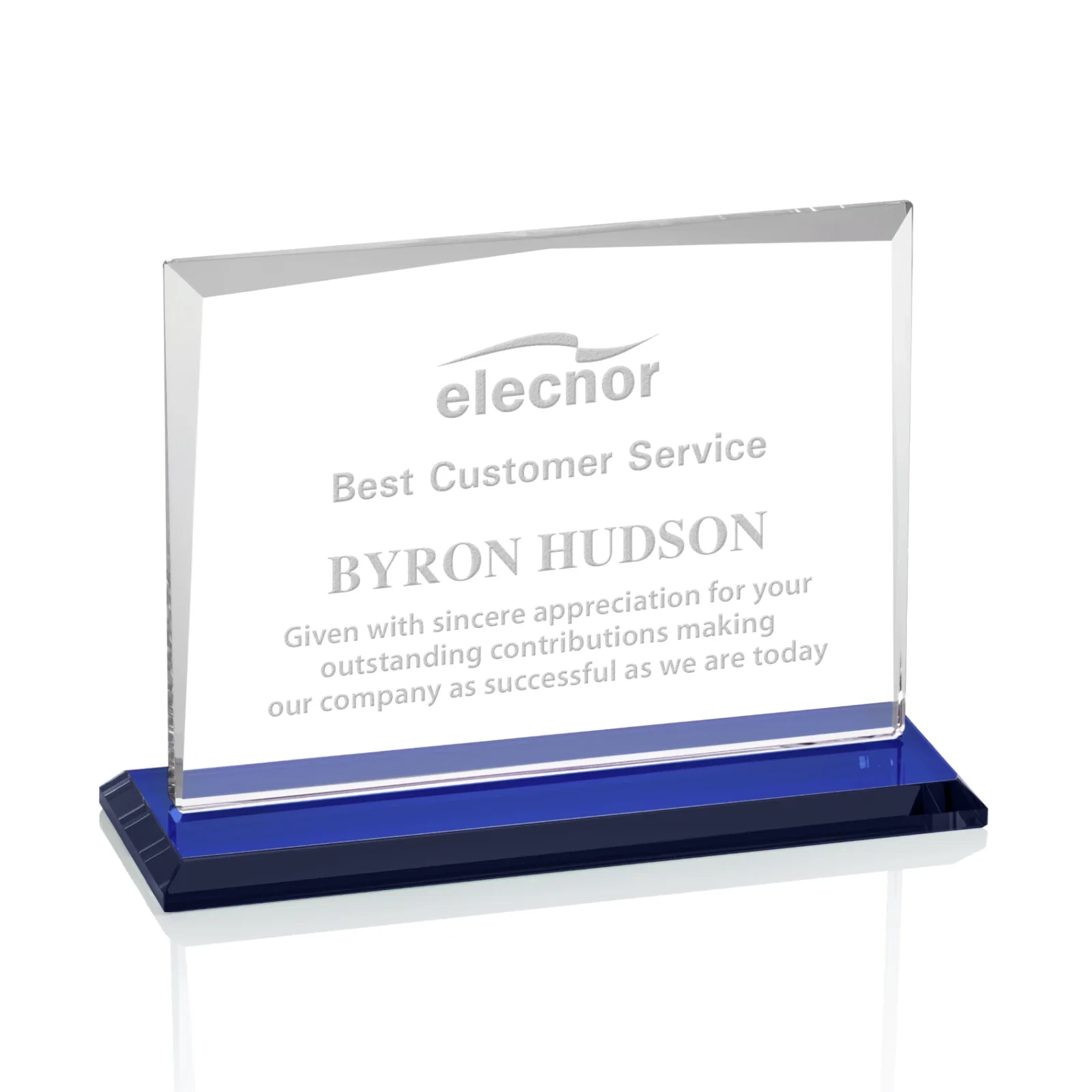 Promotional Starfire Crystal Rectangle Award with White Base, Eight Colors, awards for sales achievement awards