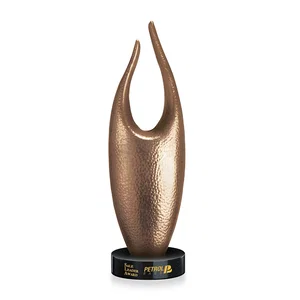Aluminum Statuette Award on Marble Base, 5x1 In Engraving Area