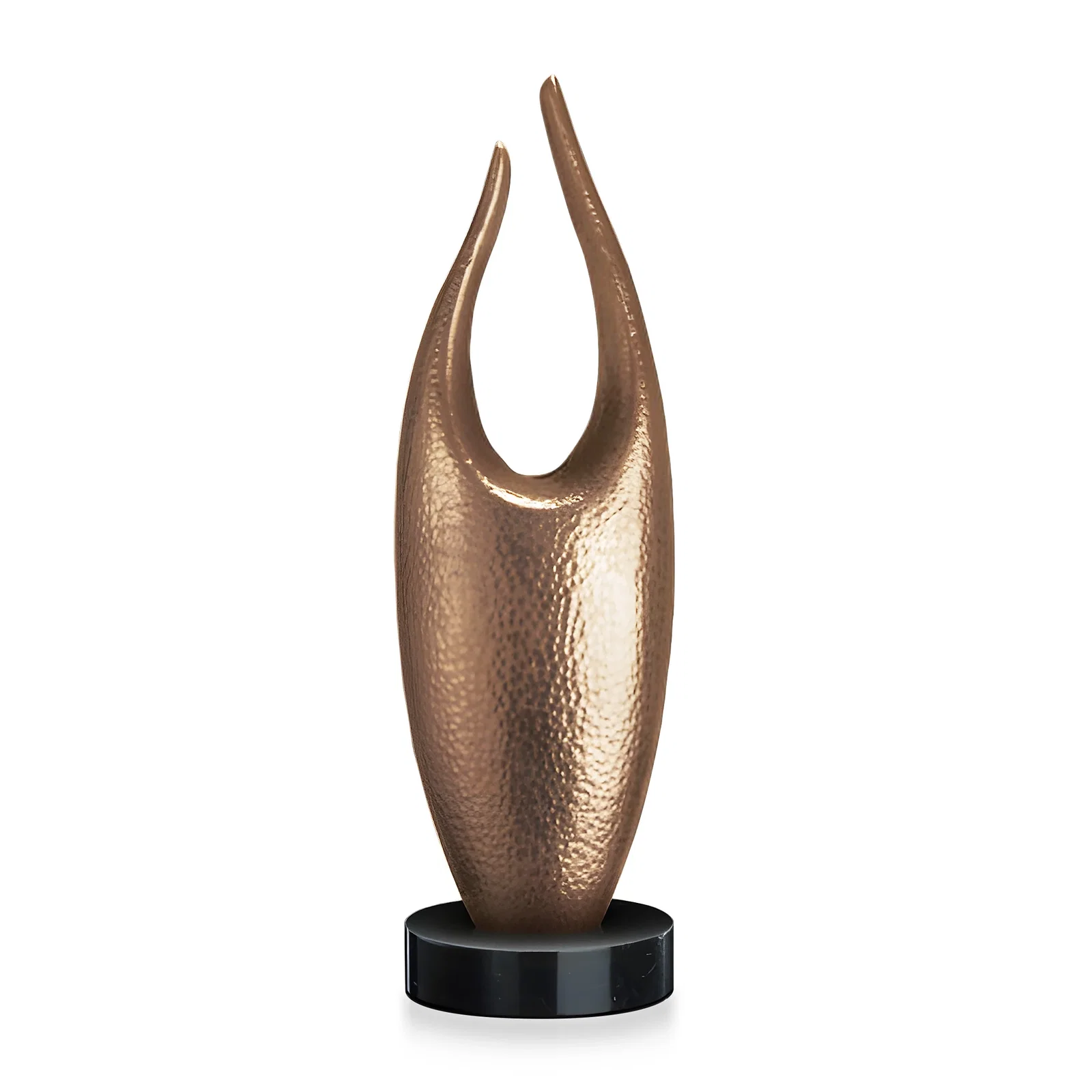 Custom Aluminum Statuette Award on Marble Base, 5x1 In Engraving Area for service anniversary gifts
