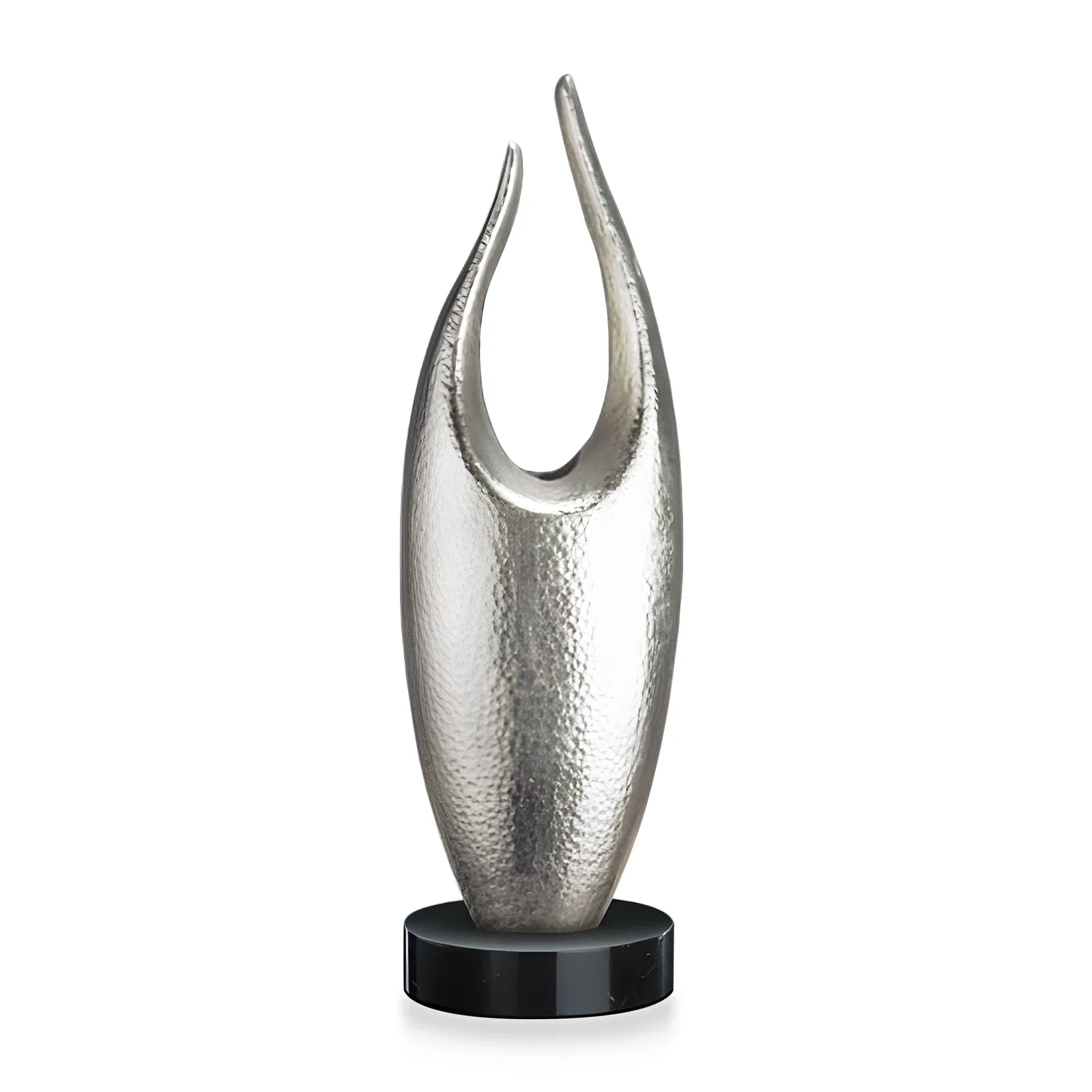 Custom Aluminum Statuette Award on Marble Base, 5x1 In Engraving Area for sales achievement awards