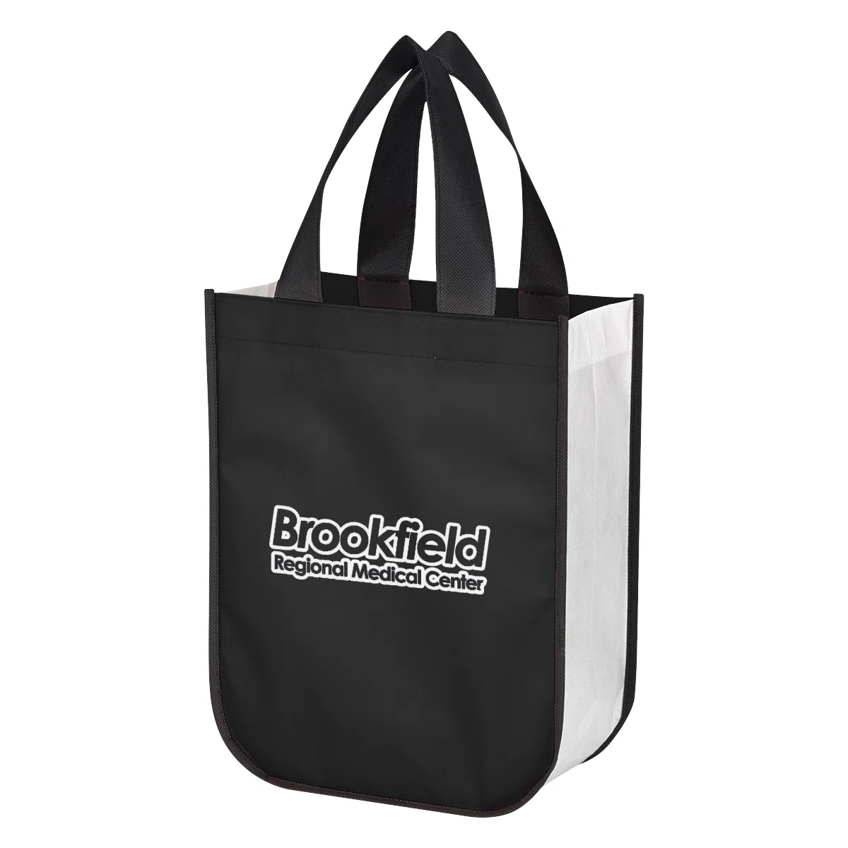 Non-woven shopper tote made from recycled RPET material