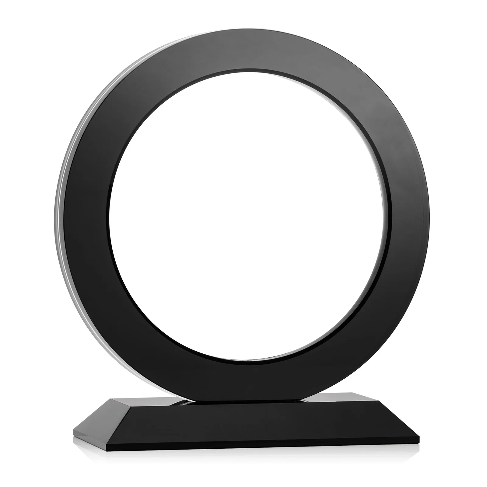 Personalized Optical Crystal Round Award with a Sapphire Ring Center, awards for safety achievement programs