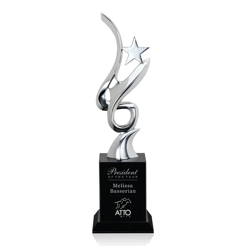 Custom Lorita Star Performer Award with Black Optical Base — view 2