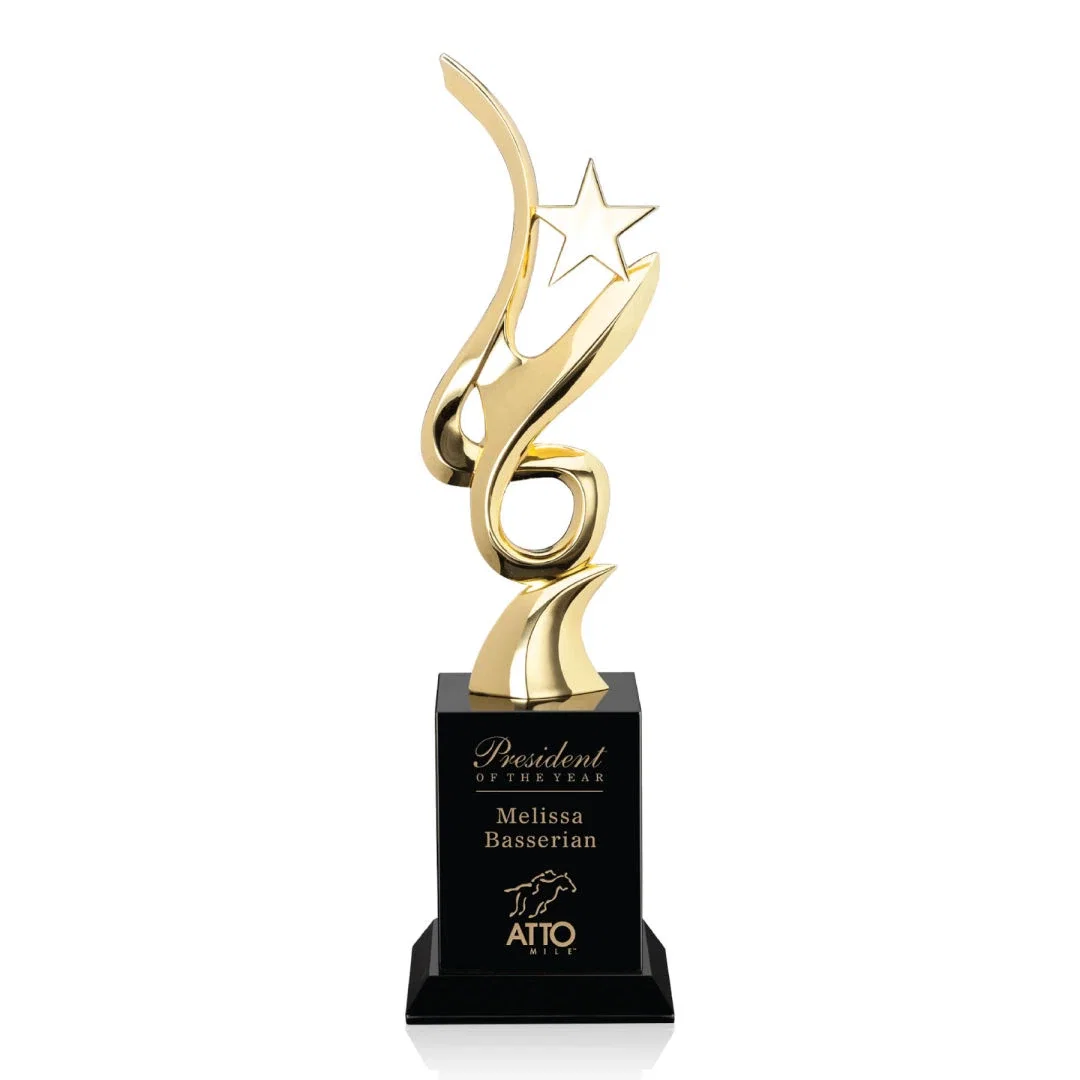 Custom Lorita Star Performer Award with Black Optical Base — view 3