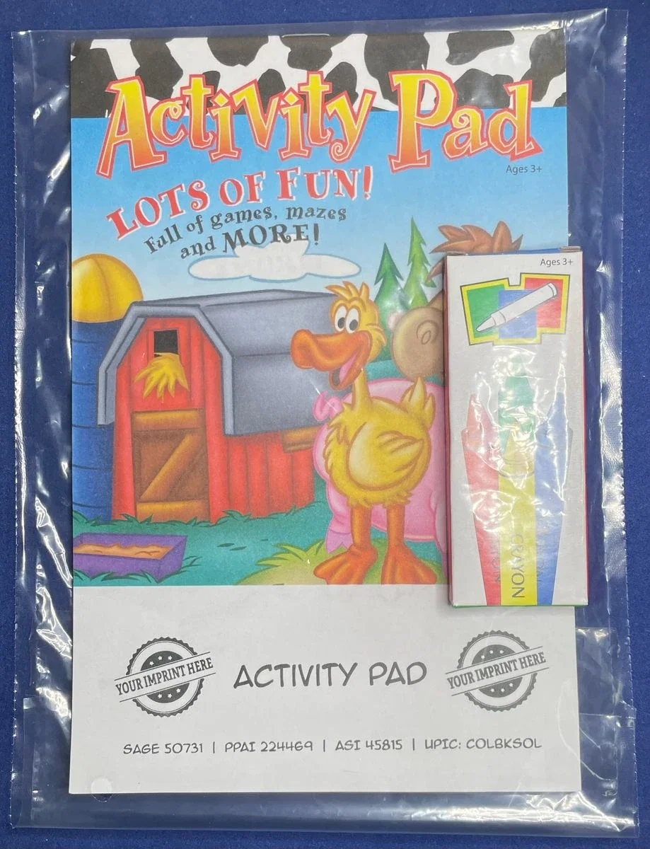Lots of Fun! Children’s Activity Pad - One Color Imprint Included