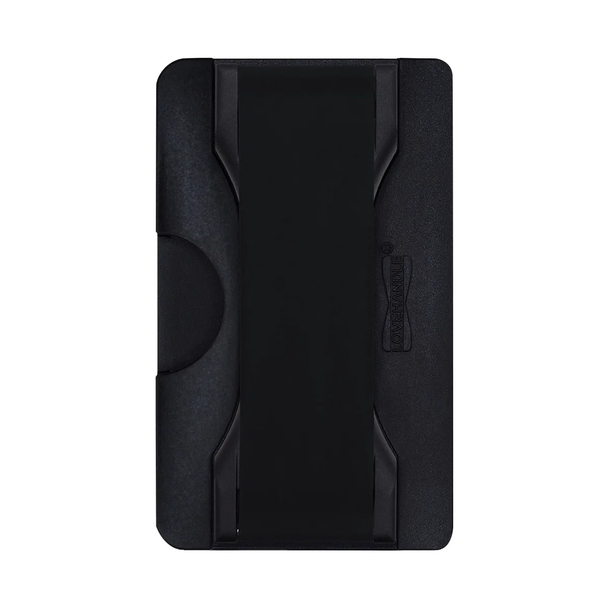 Grip band extended to slide two fingers behind the handset