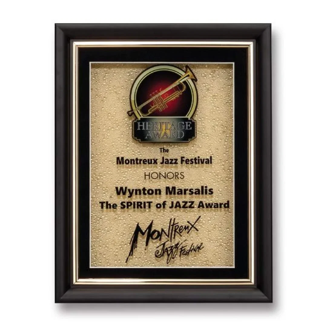 Custom Wood Plaque With Beaded, Light-Scattering Surface Texture, framed awards for corporate award ceremonies