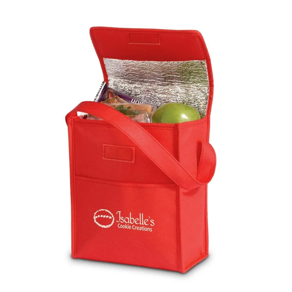 Lunch Sack Non-Woven Cooler — Red — view 2