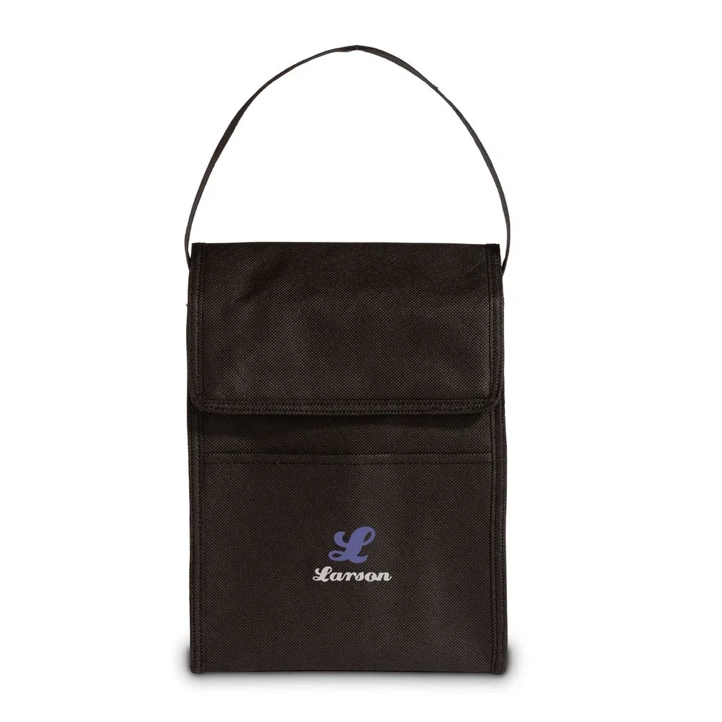 Lunch Sack Non-Woven Cooler — Black — view 3