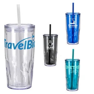 2-in-1 Recycled Acrylic Straw Tumbler (2 Sizes)