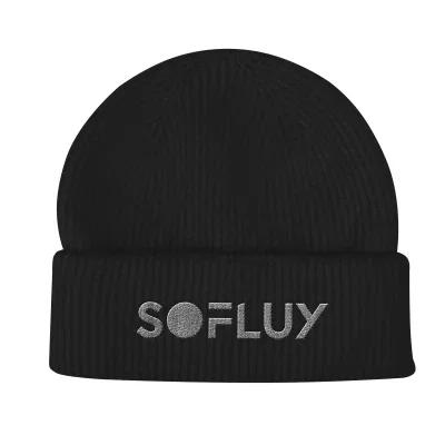 Seen from the side as a plush winter hat