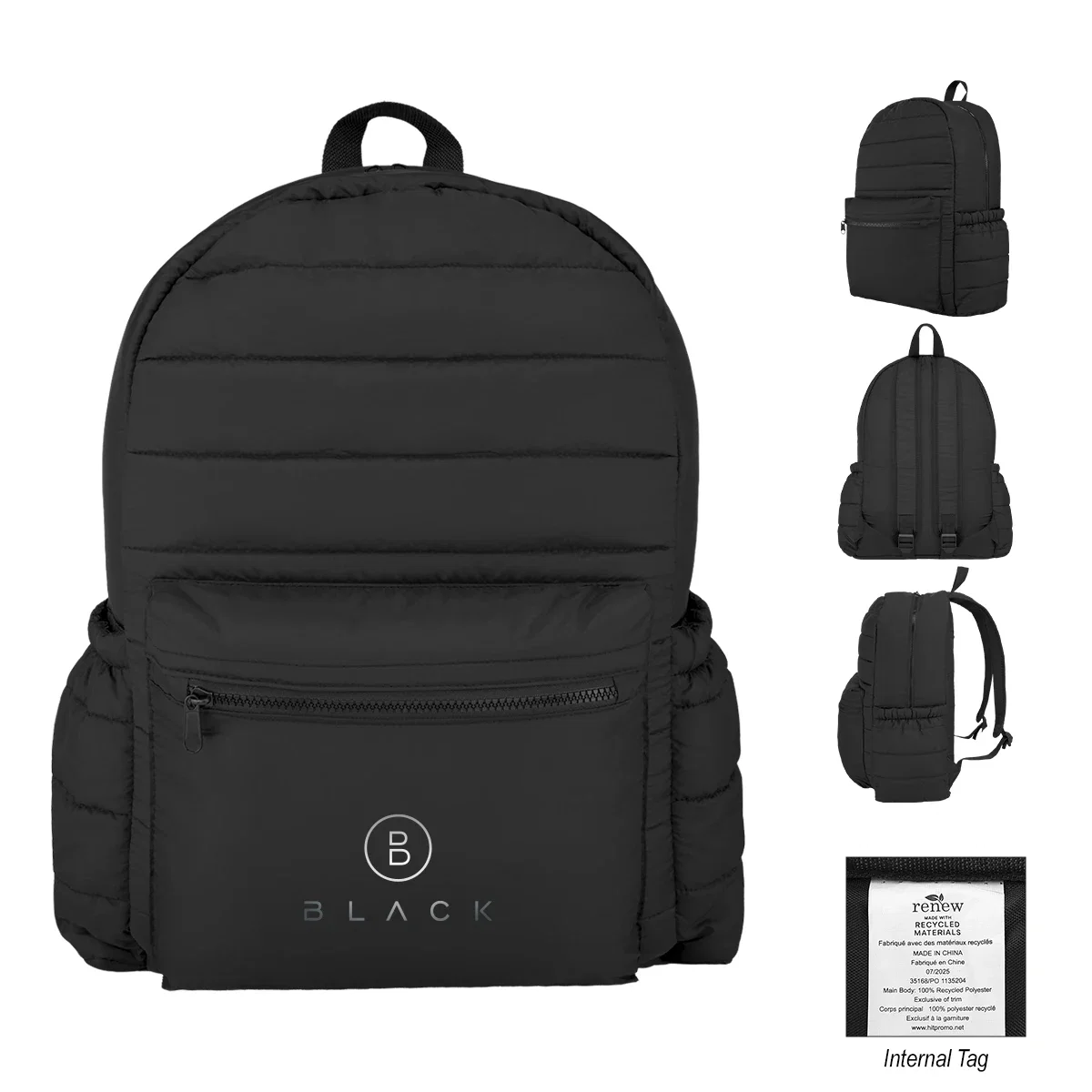 Padded shoulder straps viewed from the rear