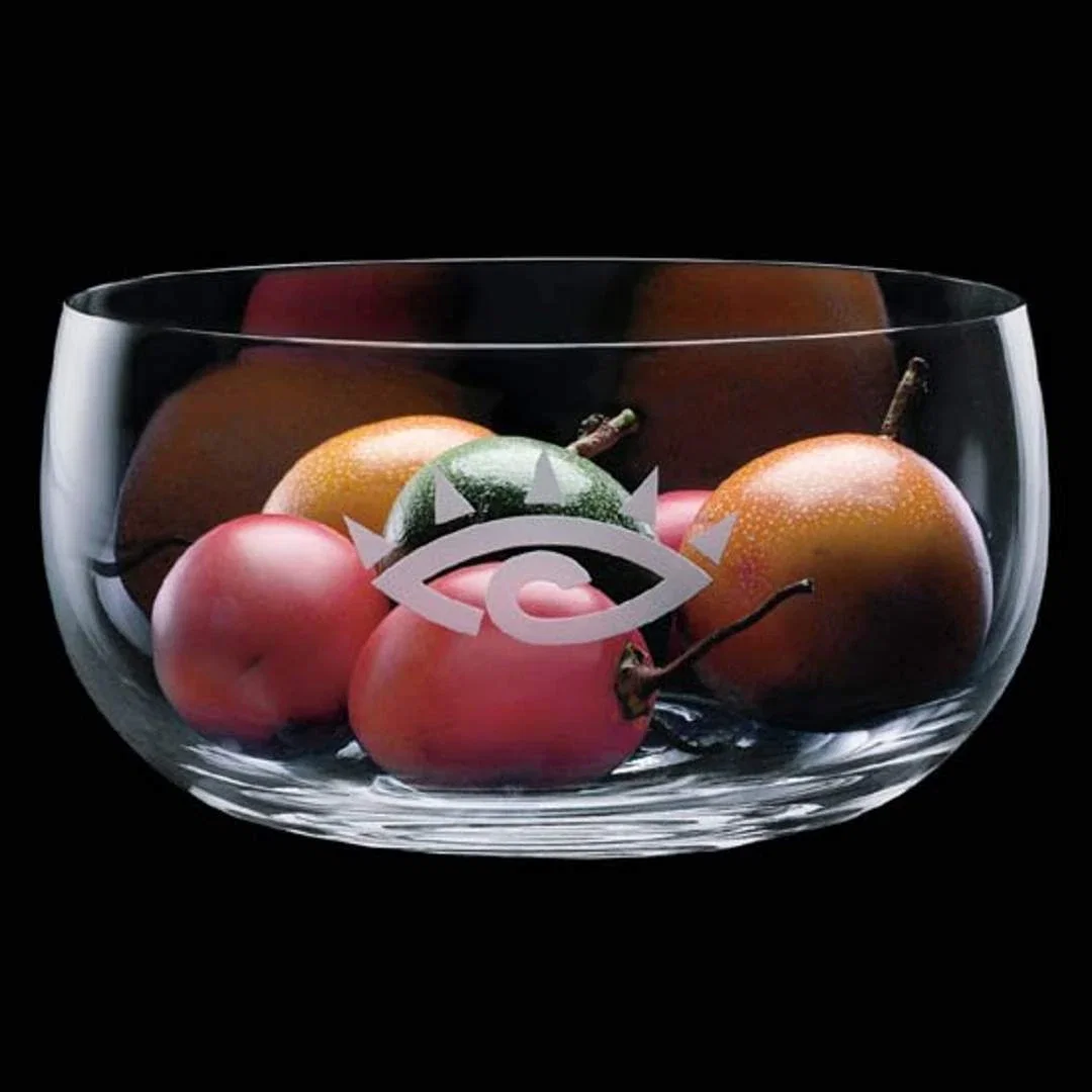 Custom Glass Bowl Award in Rounded Bubble Shape, crystal vase for service anniversary gifts