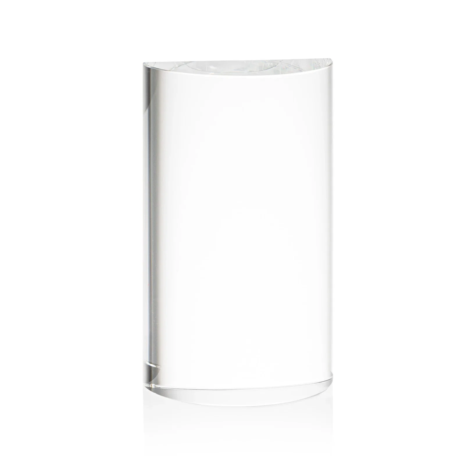 Custom Optical Crystal Tower Award with Dome-Curved Profile, awards for volunteer appreciation