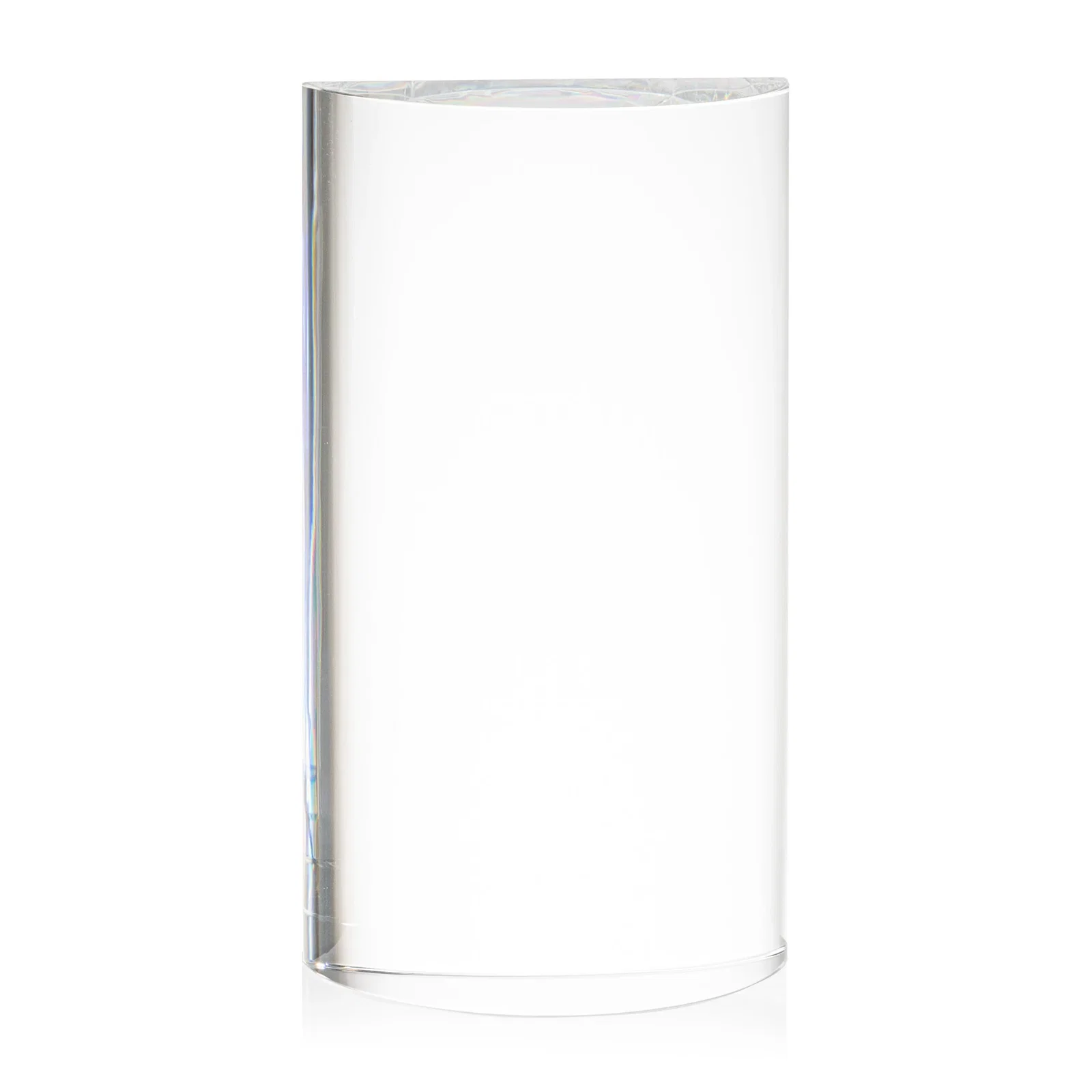 Custom Optical Crystal Tower Award with Dome-Curved Profile, awards for company anniversary events