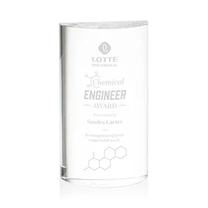 Optical Crystal Tower Award with Dome-Curved Profile