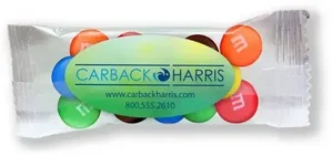 Imprinted M&Ms® in 1/2 oz Label Bag