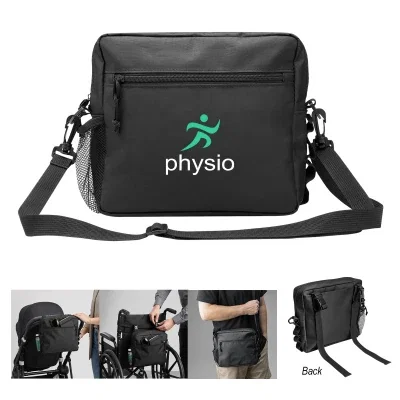 Black crossbody bag made from recycled polyester