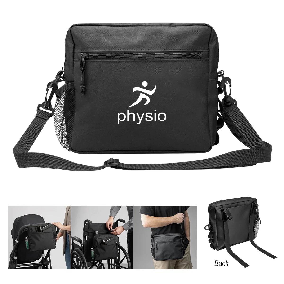 Front pocket area of the compact nine-inch pack