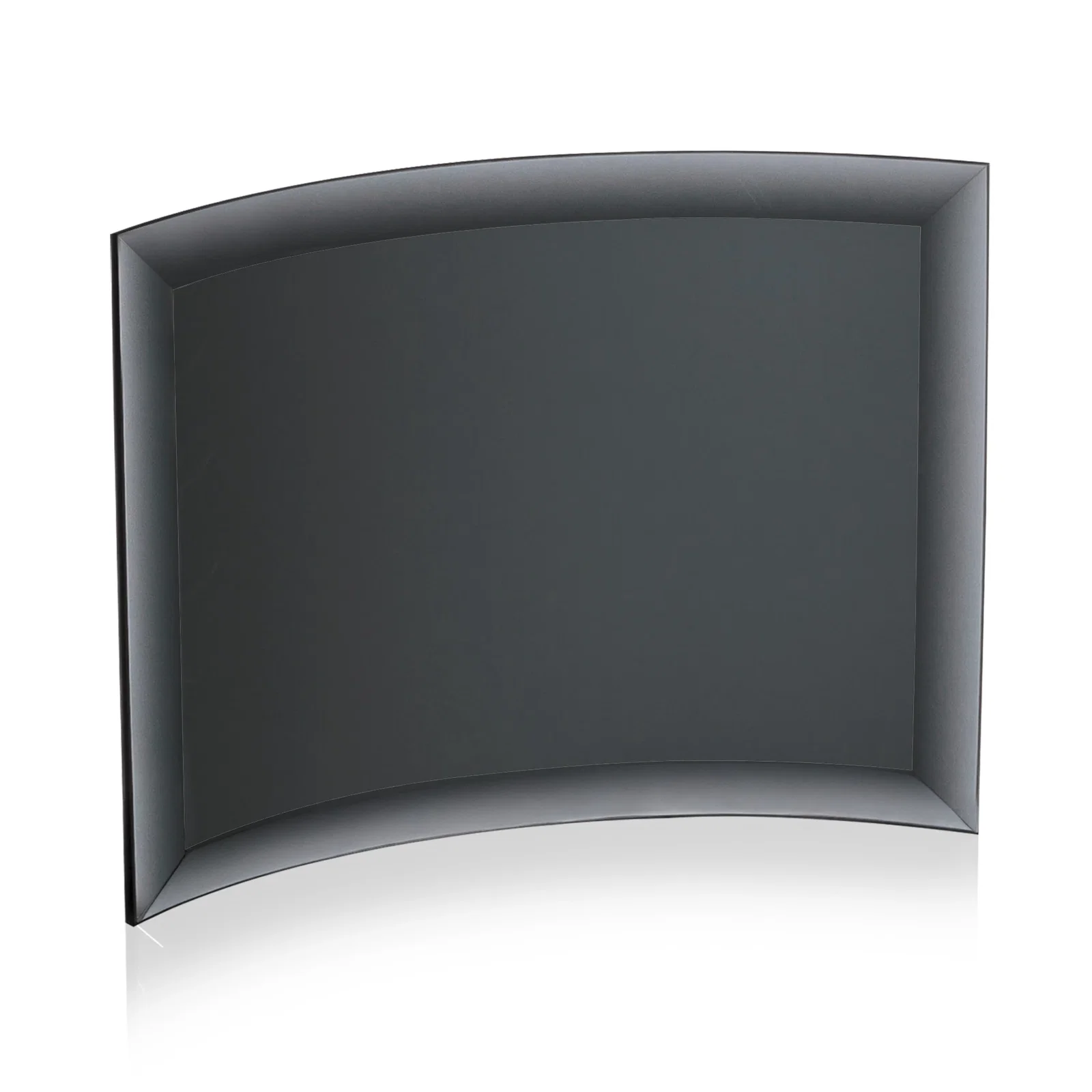Branded Starfire Crystal Crescent Award With Color Fused Into The Glass for sales achievement awards