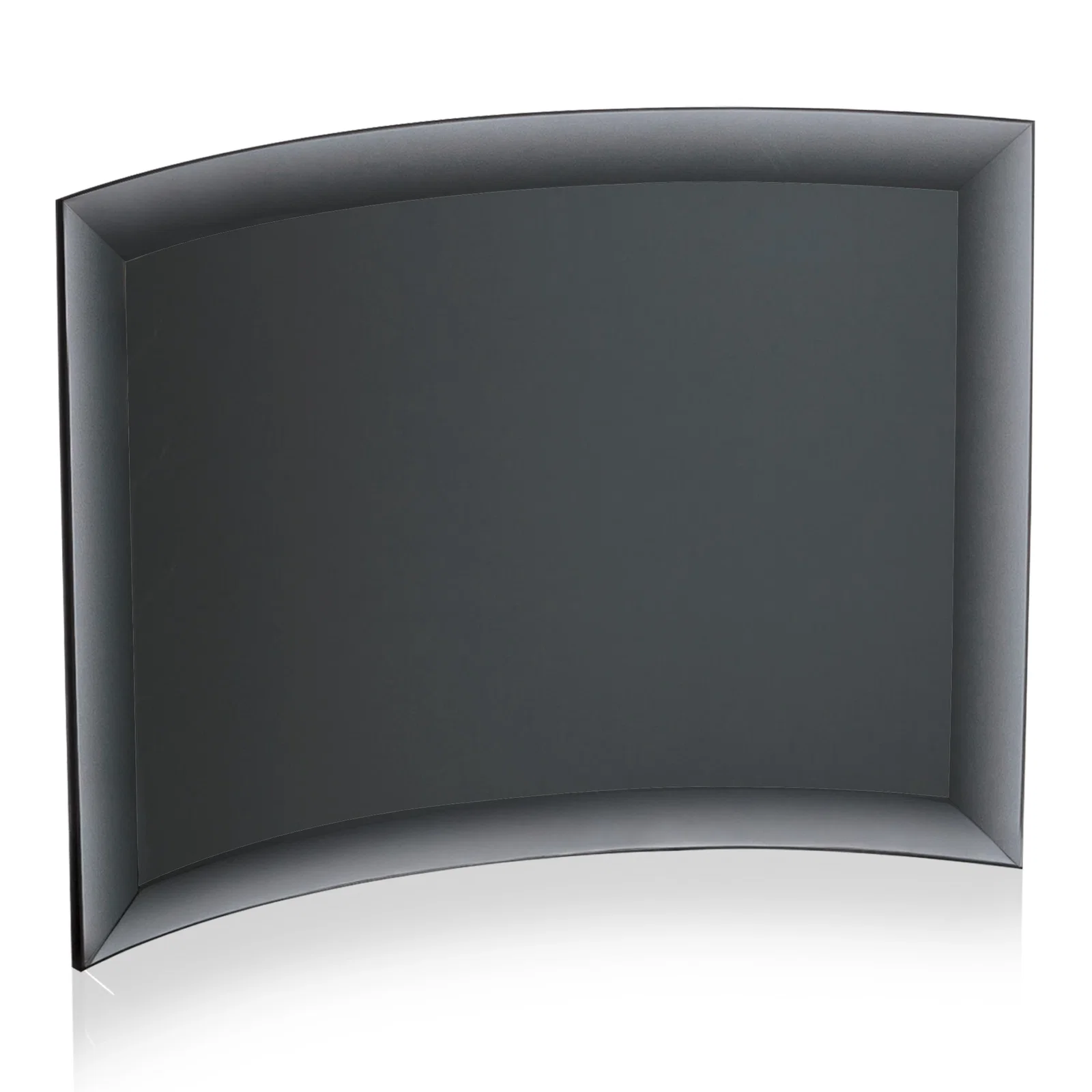 Branded Starfire Crystal Crescent Award With Color Fused Into The Glass for retirement presentations