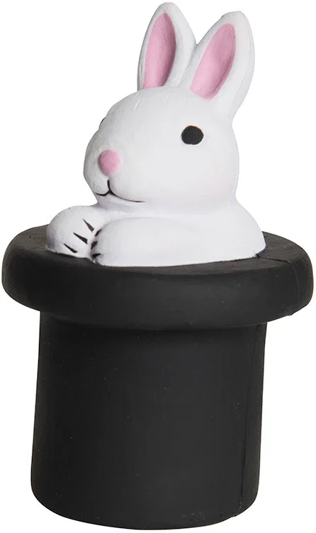 Magic White Rabbit in Top Hat Stress Reliever — view 4