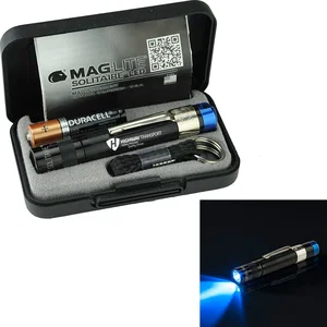 Maglite Solitaire LED Keychain Flashlight, Multi-Color Beam Caps