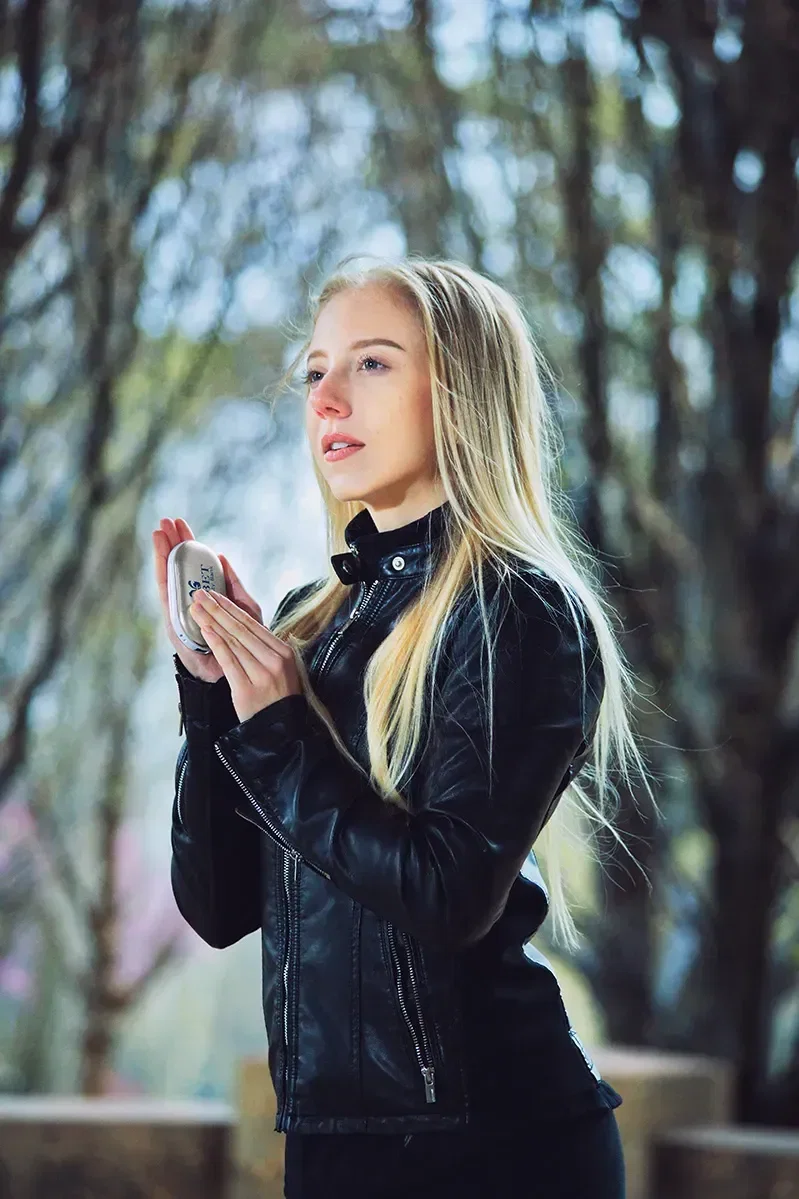 Magma Hand Warmer 4000mAh Power Bank held in hand