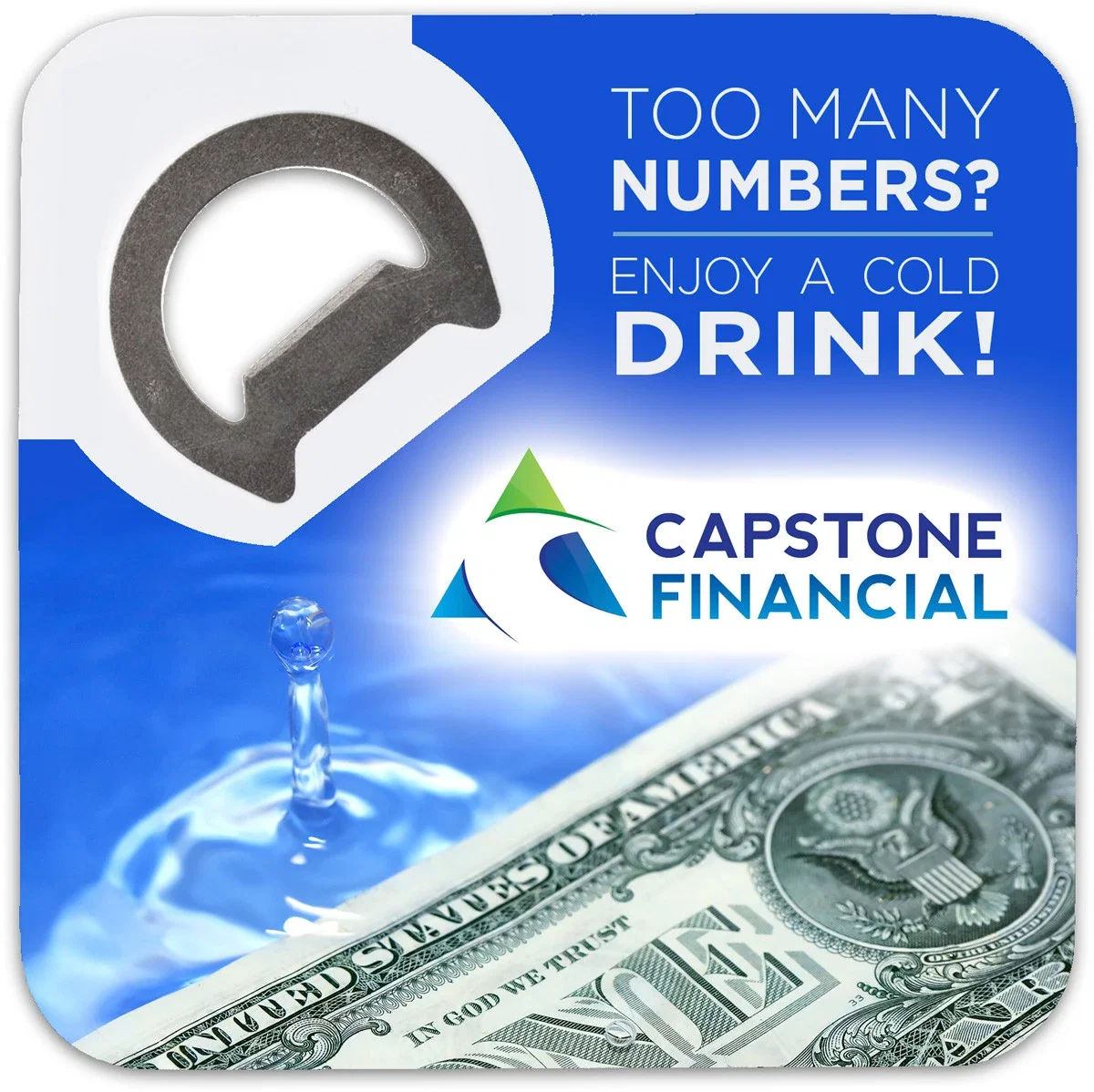 Magnetic Bottle Opener Coaster — view 2