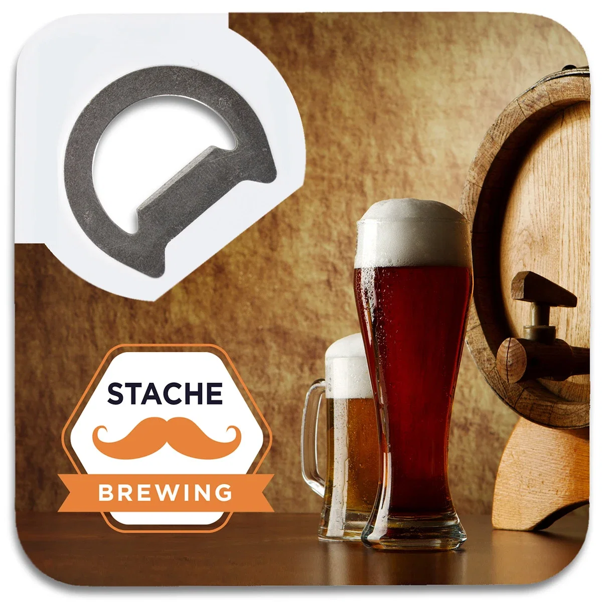 Magnetic Bottle Opener Coaster — view 4