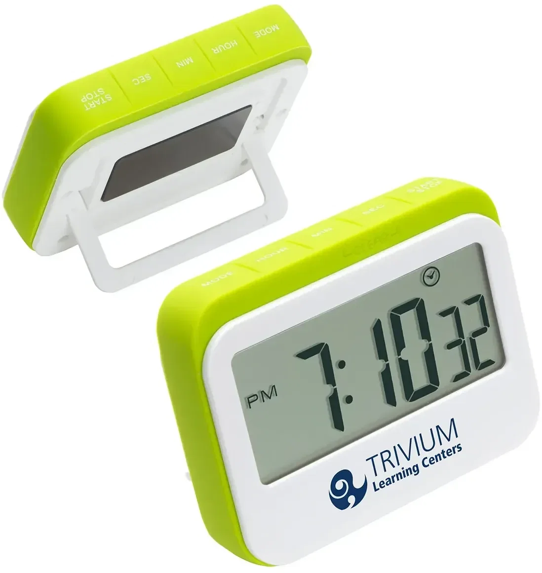 Close-up of the large display on the promotional magnetic kitchen timer