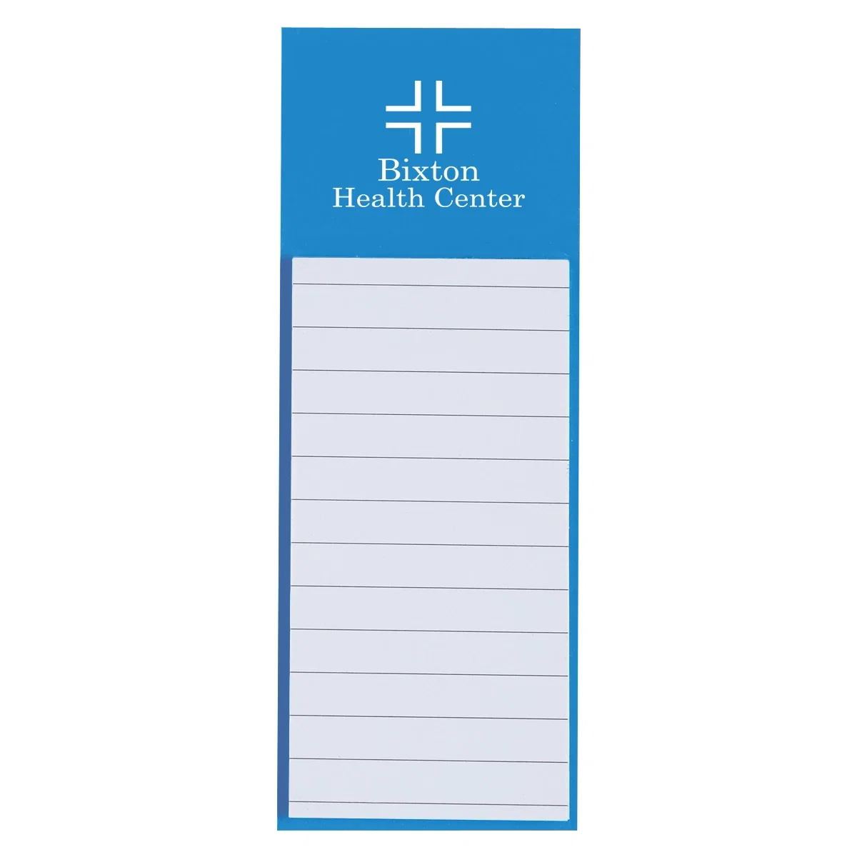 Magnetic note pad standing just over six inches tall