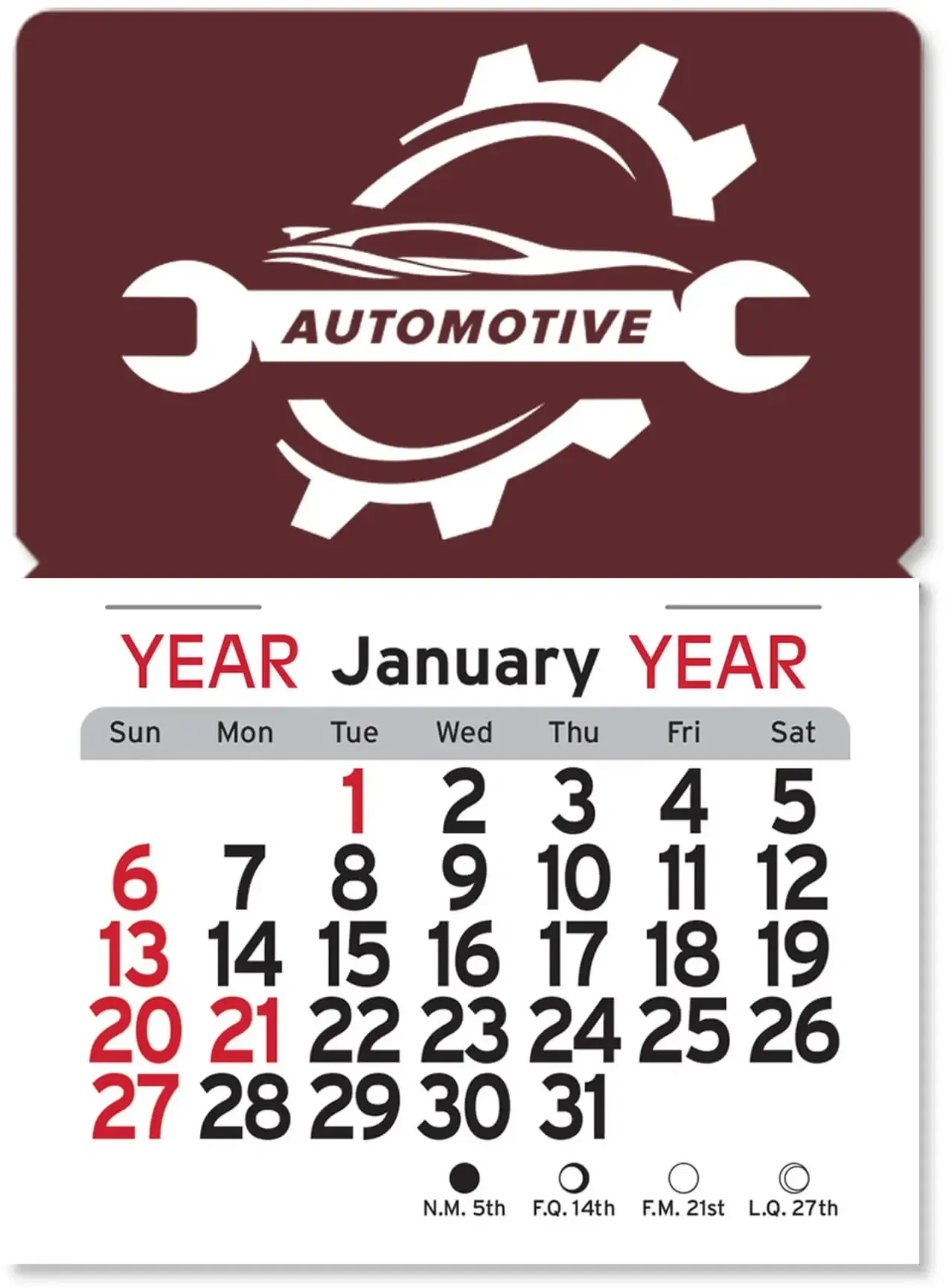 Custom Magnetic Calendars (Rectangle) — view 3