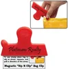 Magnetic "Rip N Clip" Bag Clip in Red