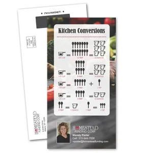 5.75 x 11 Inch Magnetic Stick Up Card, Full-Color Imprint Both Sides
