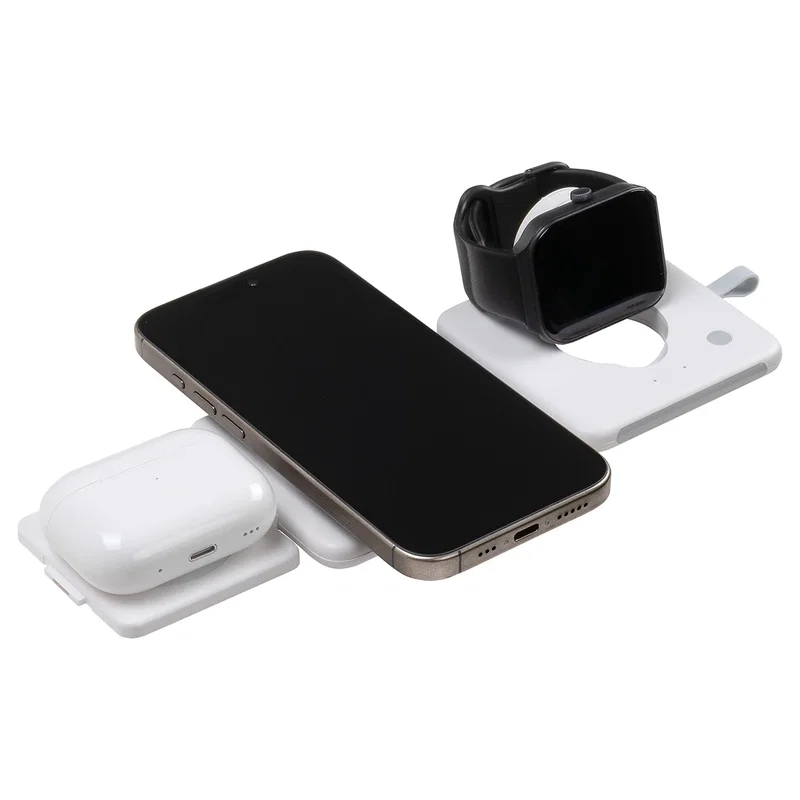 Magport Wireless Charger on a nightstand, bedside lifestyle shot