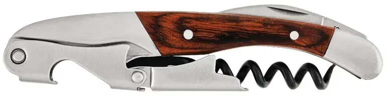Personalized Mahogany Style Waiter's Corkscrew Wine Bottle Opener. — view 2