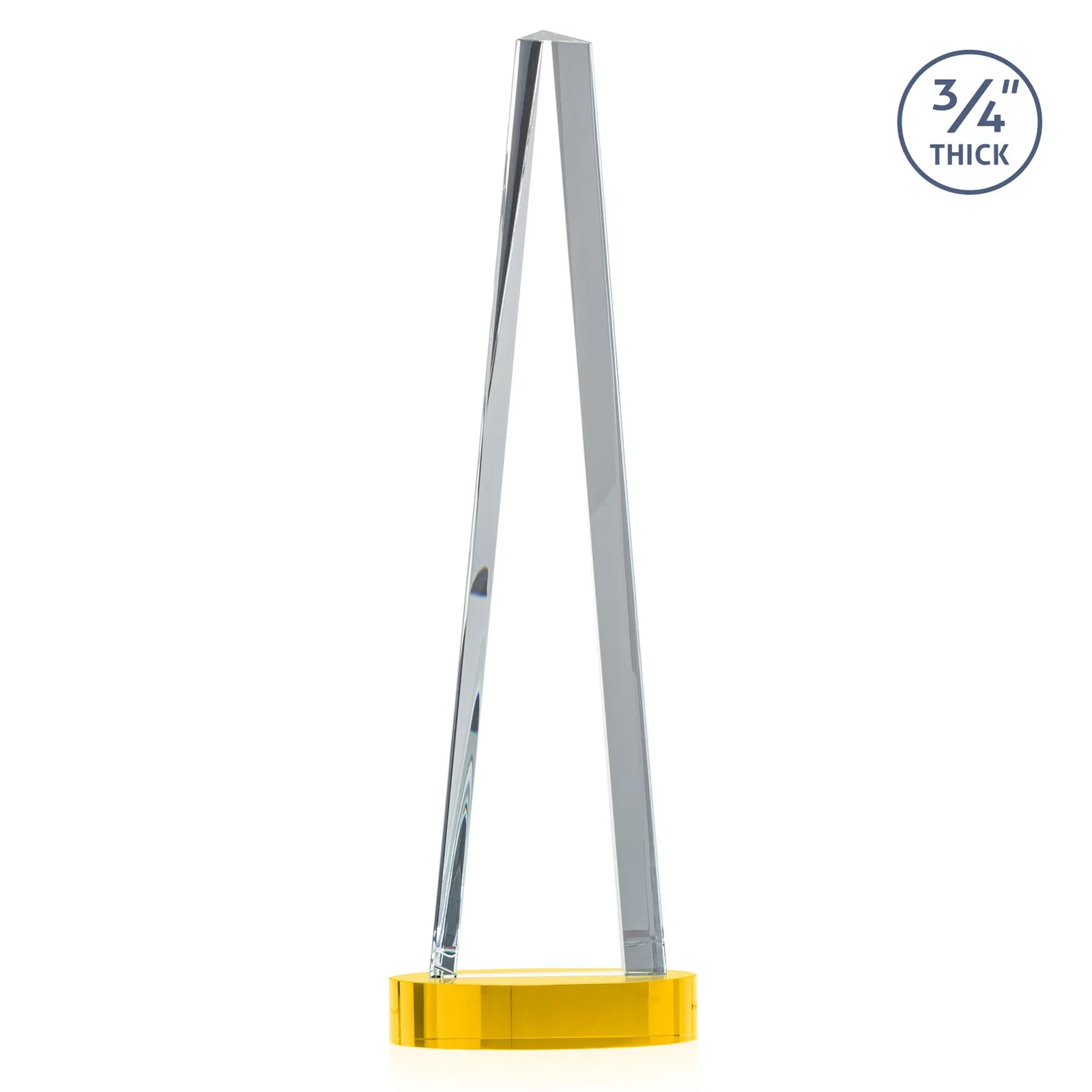 Promotional Starfire Crystal Tower Award, 3/4 Inch Thick, Alberton Base, with your logo for corporate award ceremonies