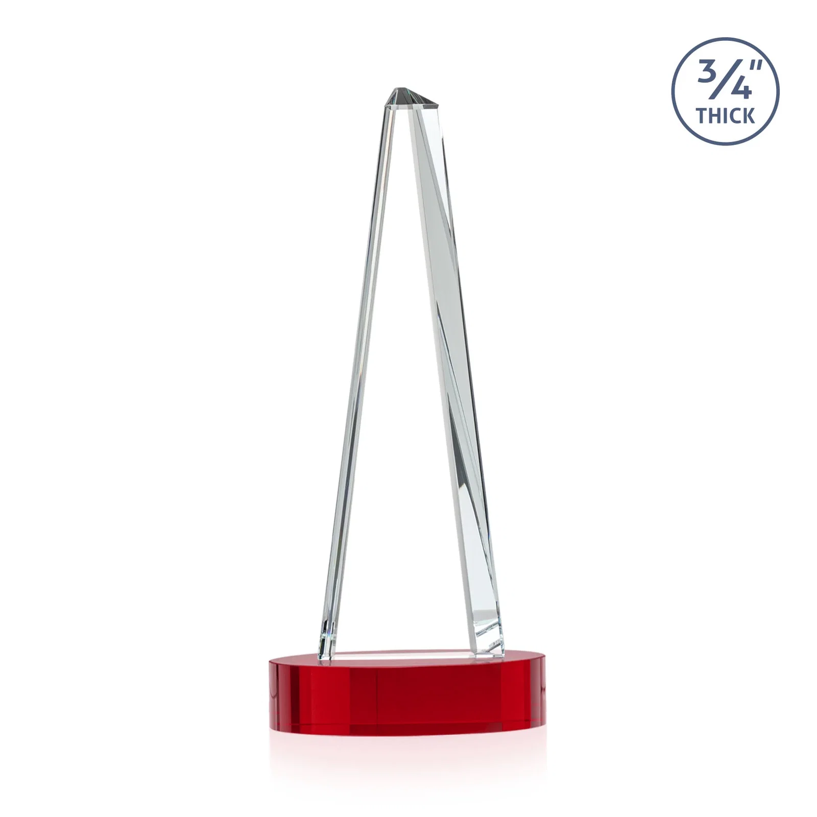 Promotional Starfire Crystal Tower Award, 3/4 Inch Thick, Alberton Base, with your logo for donor appreciation
