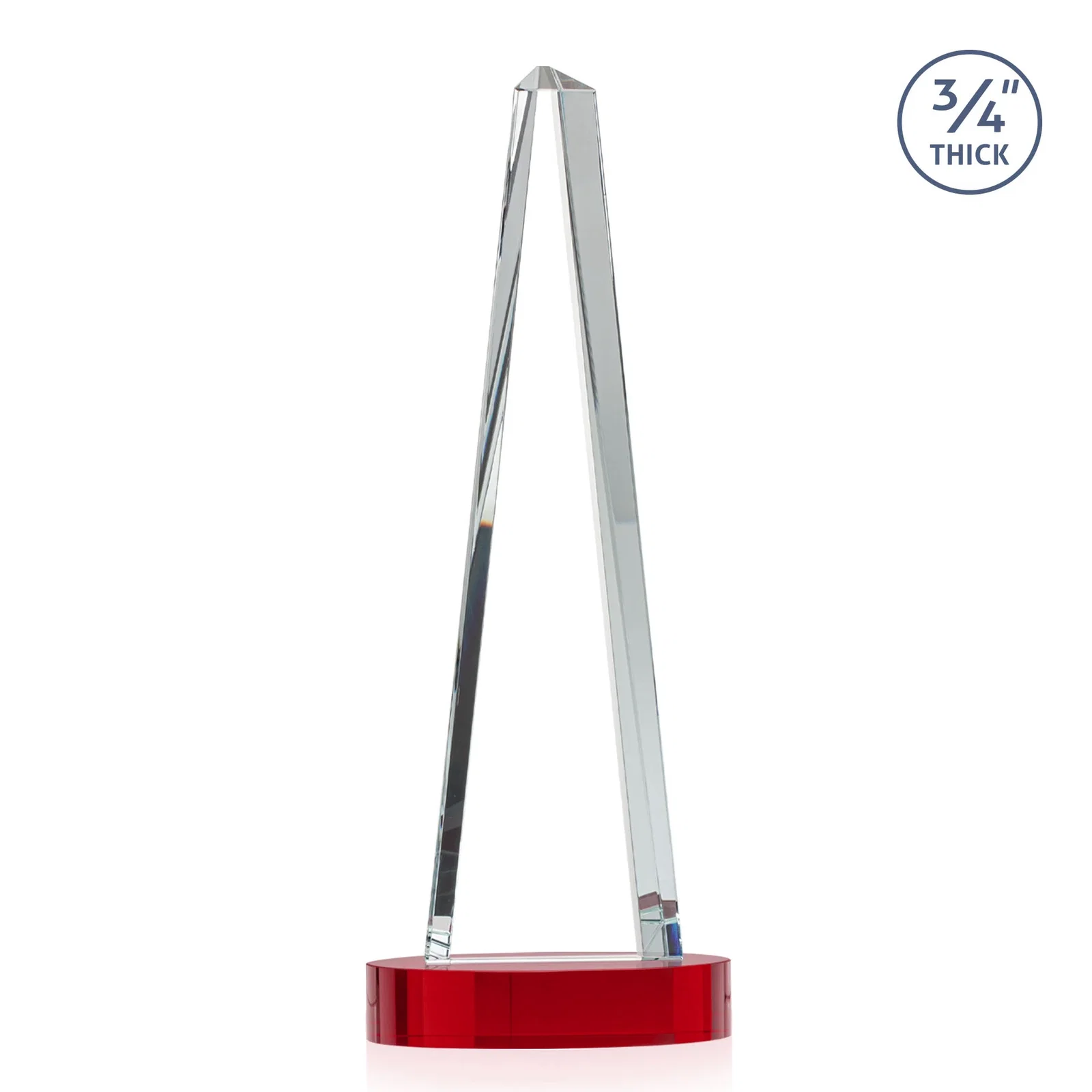 Promotional Starfire Crystal Tower Award, 3/4 Inch Thick, Alberton Base, with your logo for safety achievement programs