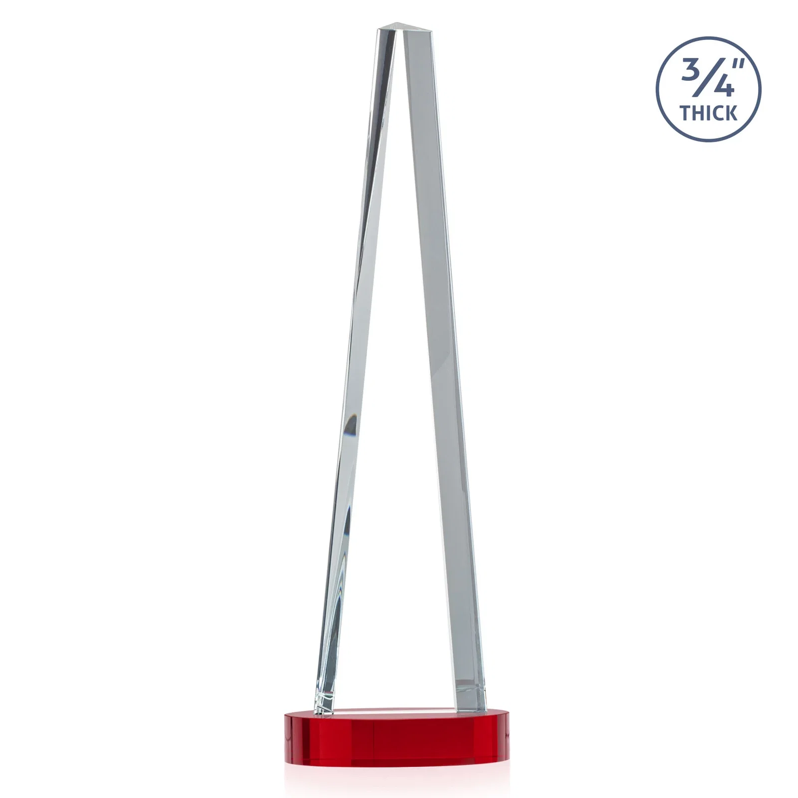 Promotional Starfire Crystal Tower Award, 3/4 Inch Thick, Alberton Base, with your logo for volunteer appreciation