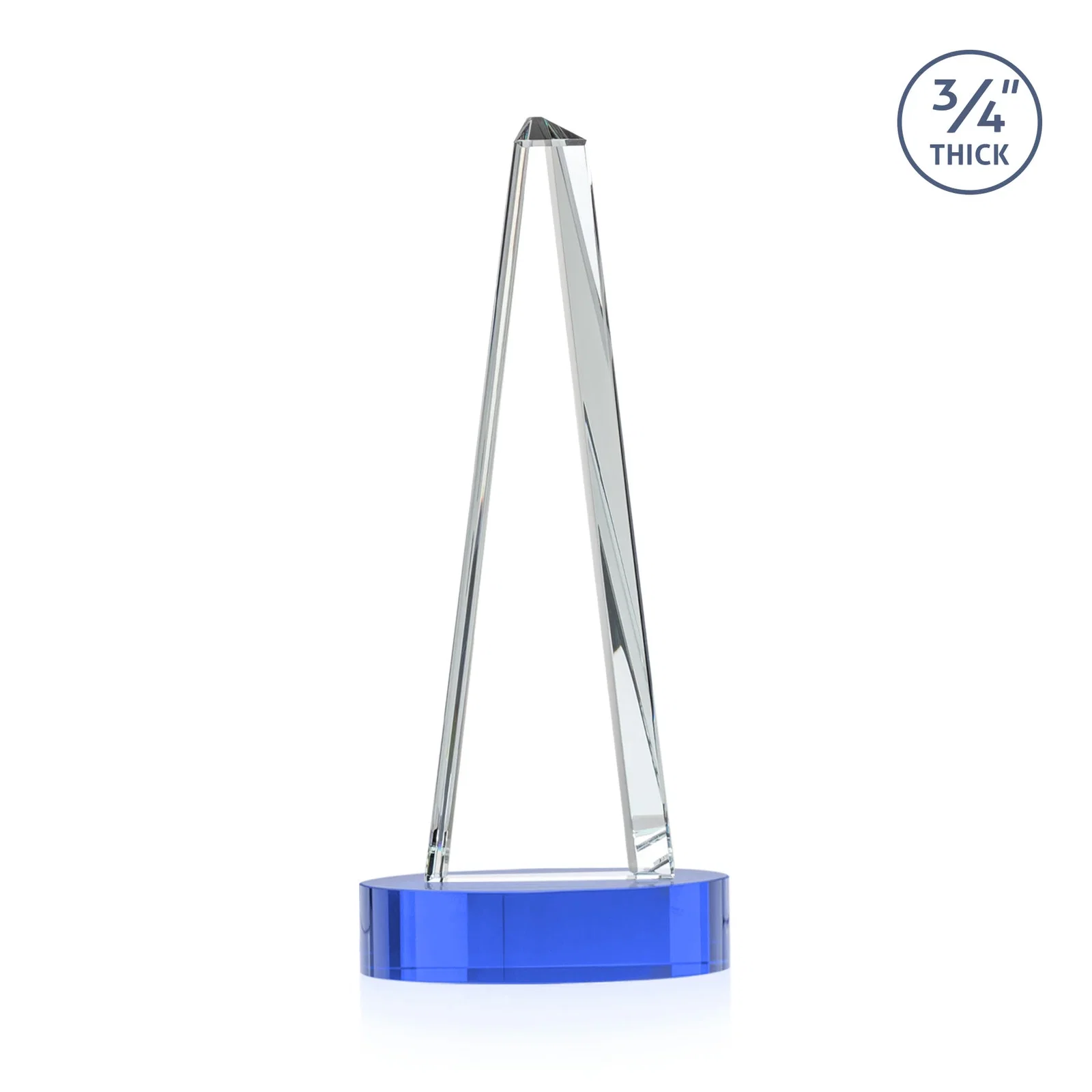 Promotional Starfire Crystal Tower Award, 3/4 Inch Thick, Alberton Base, with your logo for dealer and partner awards