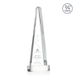 Starfire Crystal Tower Award, 3/4 Inch Thick, Alberton Base