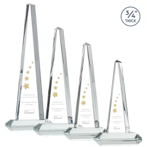 Starfire Crystal Tower Award With a Matching Crystal Base