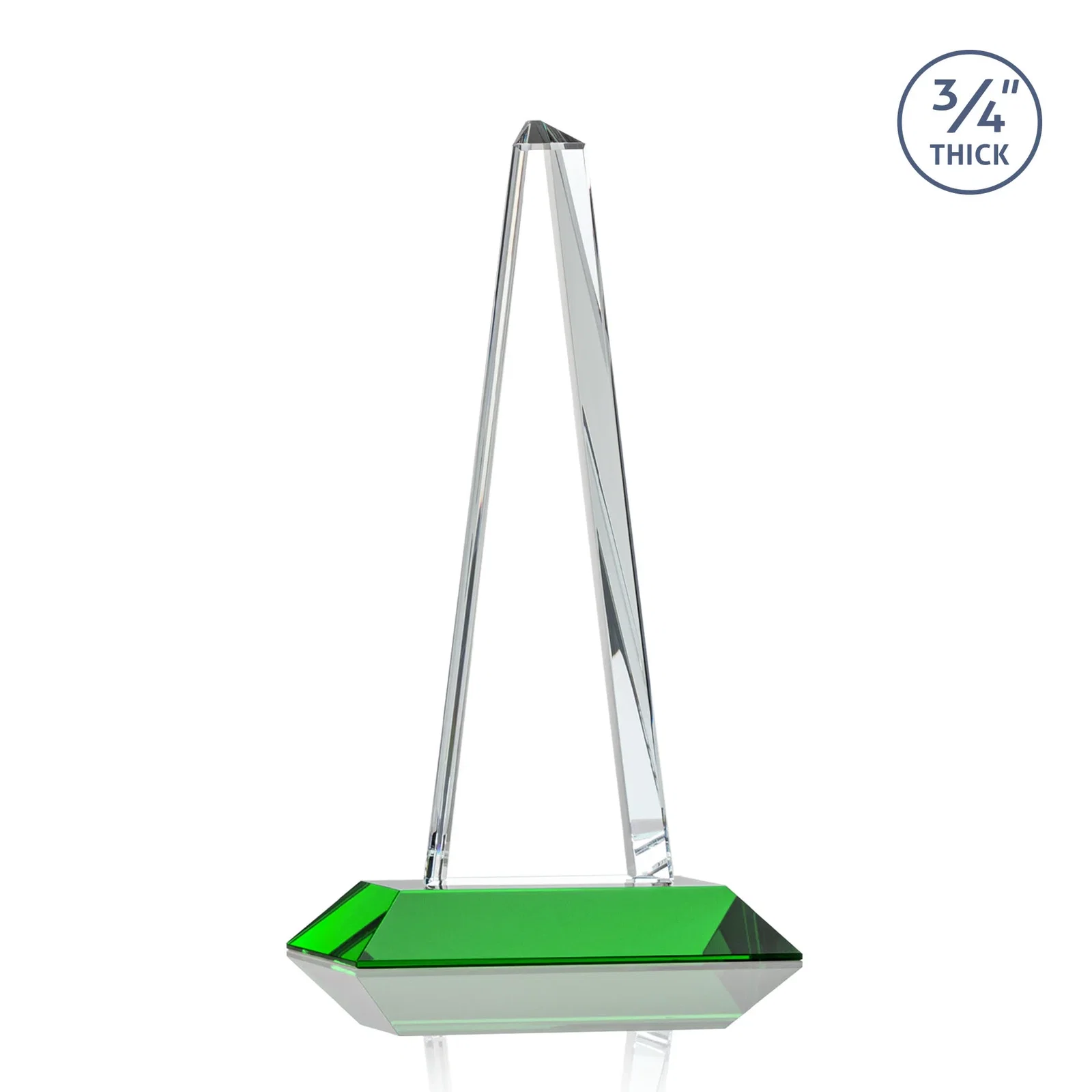 Personalized Starfire Crystal Tower Award With a Matching Crystal Base, with your logo for donor appreciation